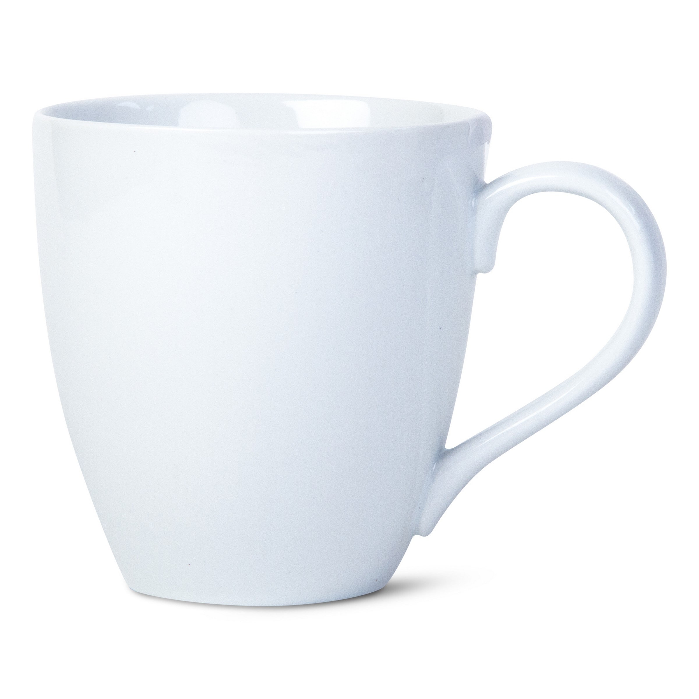 White Stoneware Coffee Hot Coco Tea Dishwasher Safe Mug, 20 oz.