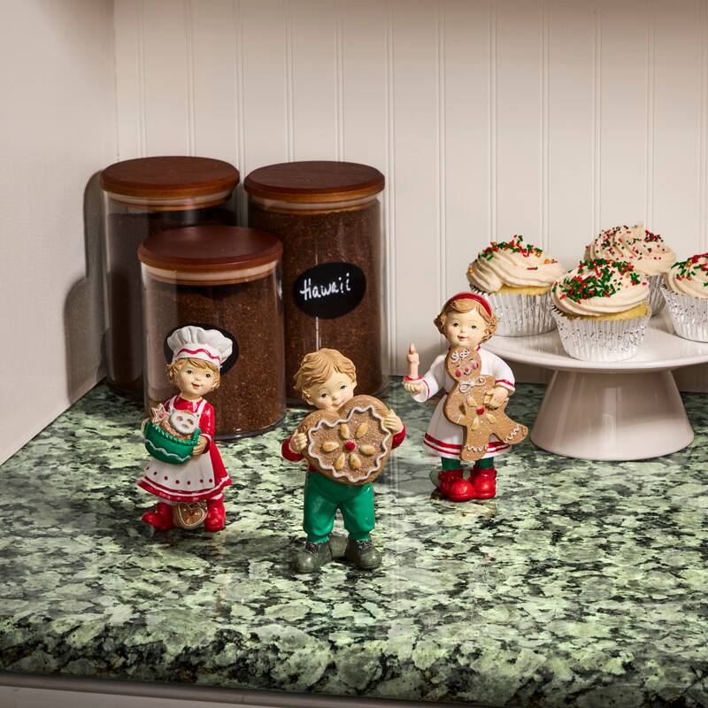 5.5" Resin Children Baking Set of 3
