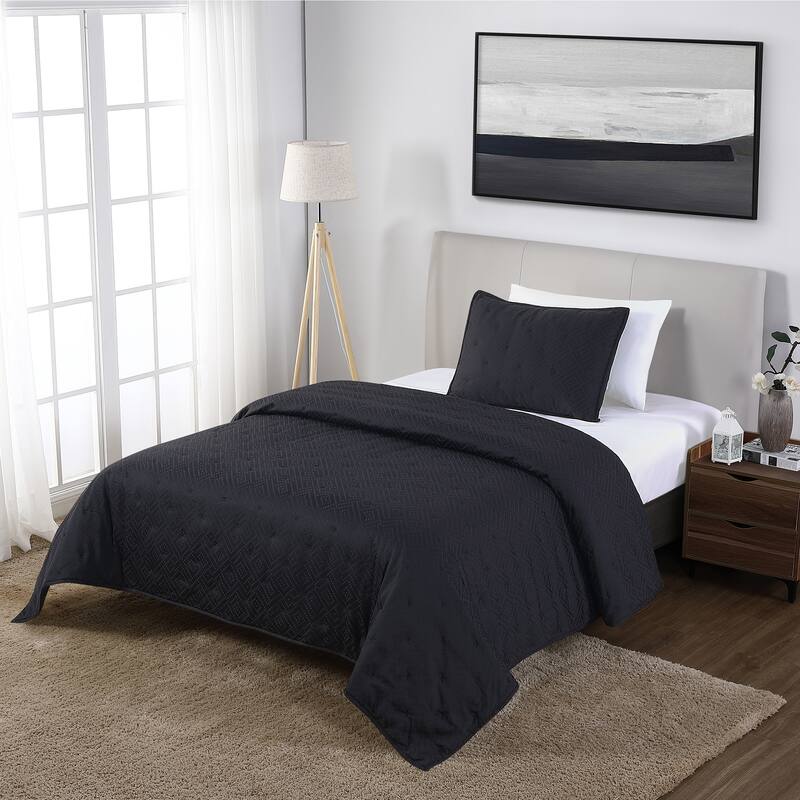 Anne Klein Torringford Quilt Set, Lightweight Bedspread Summer Quilt for All Season