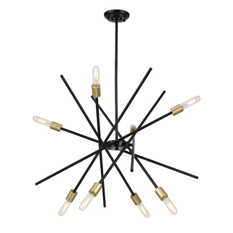 Sputnik Cedillo 8-light Adjustable Chandelier, Antique Bronze For Dining Room Or Entryways