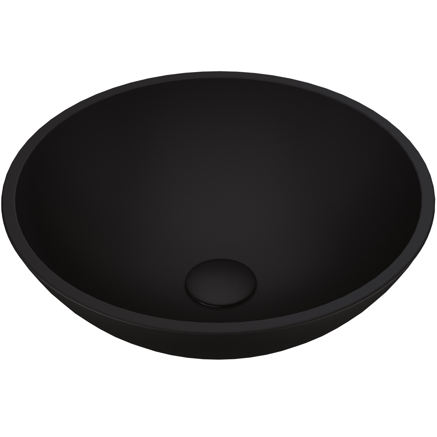 VIGO Cavalli 15"L x 15"W x 5"H Glass Round Vessel Bathroom Sink in MatteShell