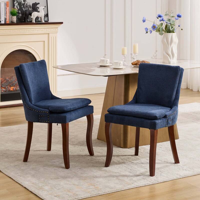 Chenille Dining Chairs Set of 2