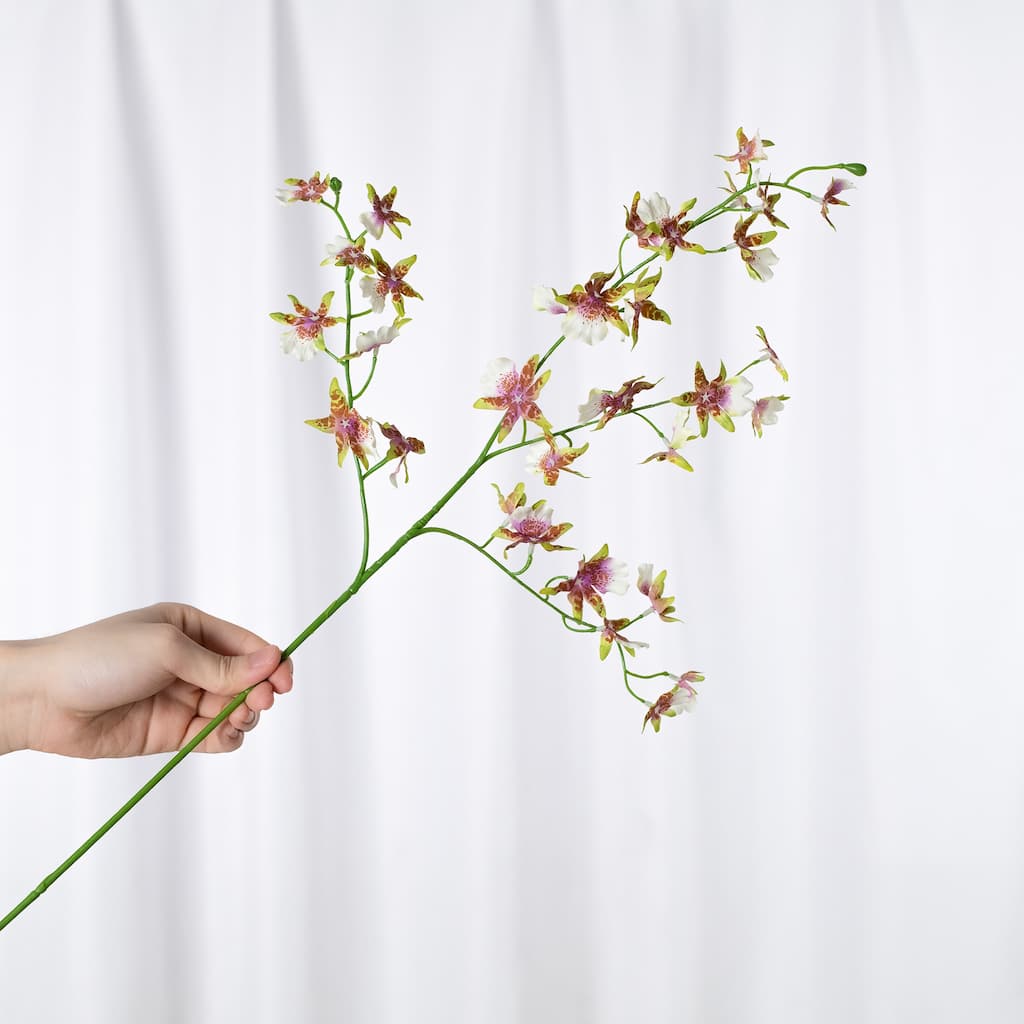 Silk Decorative Artificial Dancing Lady Orchid(Pack of 1 Branch)