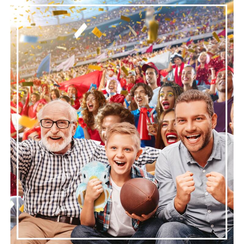 DolliBu Soft Huggable Blue Penguin Stuffed Animal with Football Plush