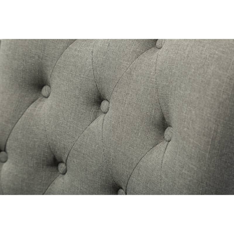 Button Tufted Solid Wood Wingback Hostess Chairs