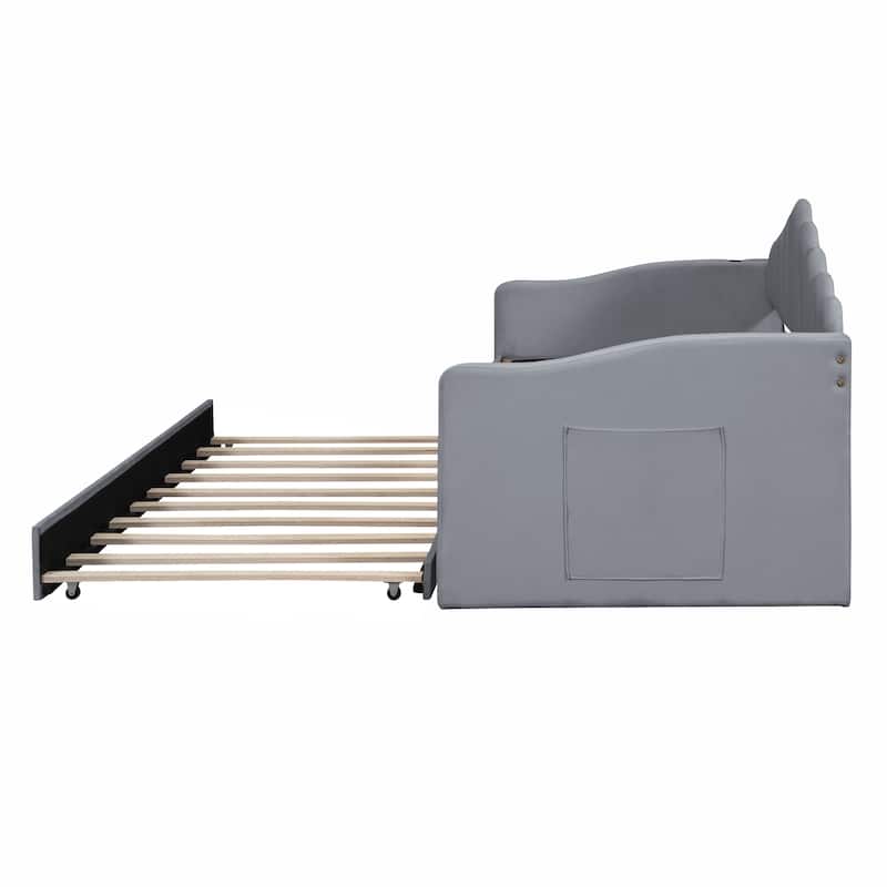 Velvet Sofabed with USB Charging Ports