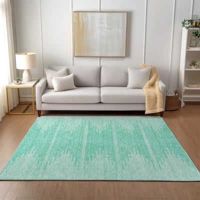 Machine Washable Indoor/ Outdoor Boho Moroccan Rug