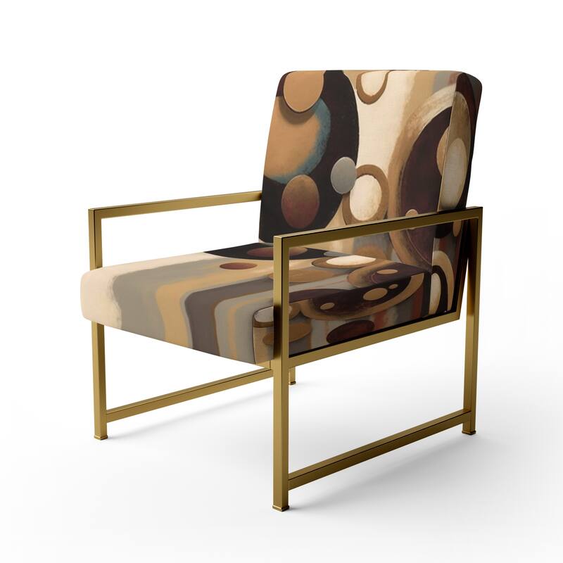 Designart "Aged Barrel Universes VI" Upholstered Abstract Accent Chair and Modern & Contemporary Arm Chair - Multiple Color