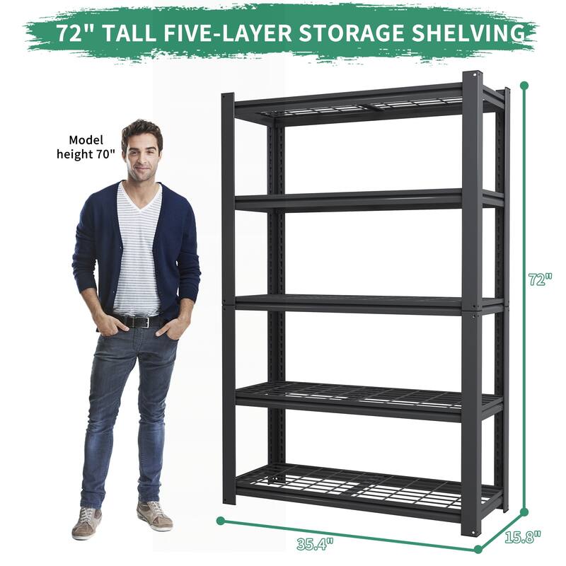 Versatile Heavy-Duty Metal Shelving for All Storage Needs, Enhancing Organization