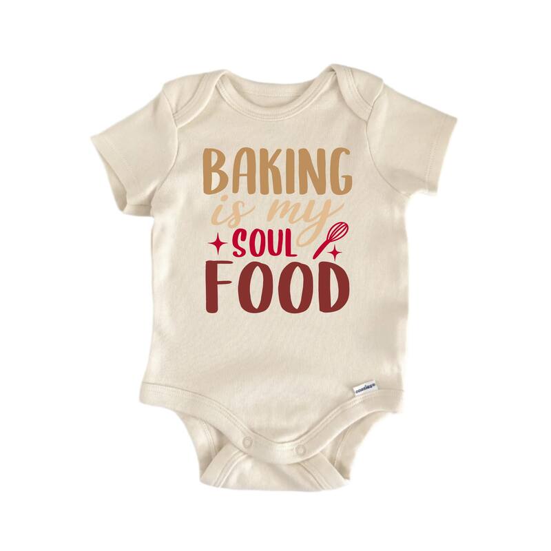 Baking Is My Soul Food - Baby Boy Girl Clothes Bodysuit Funny Cute - Pink - 0-3M