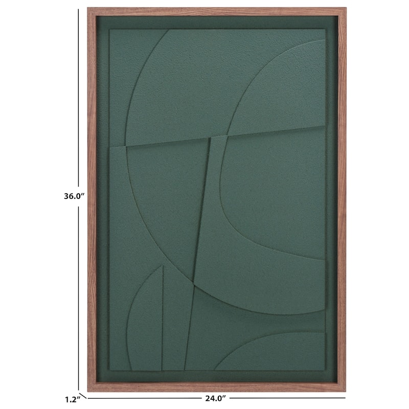 SAFAVIEH Home Nature's Edge 24W x 36L-inch Green Framed Dimensional Art