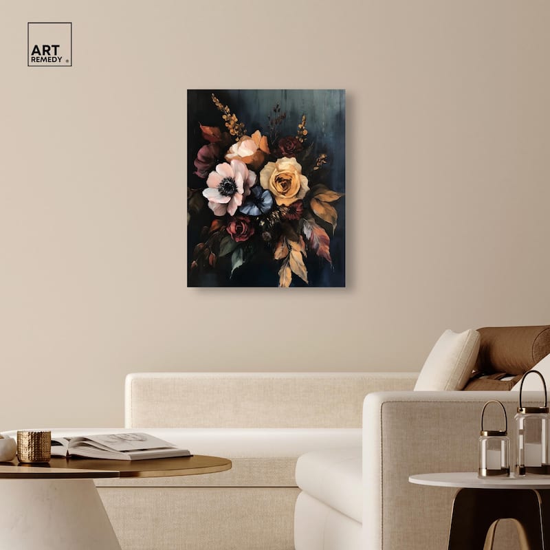 Dark Roses Beauty I Canvas by Art Remedy, Gallery Wrapped