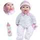 preview thumbnail 2 of 4, JC Toys La Baby Soft 16" Baby Doll, Pink with Pacifier, Caucasian