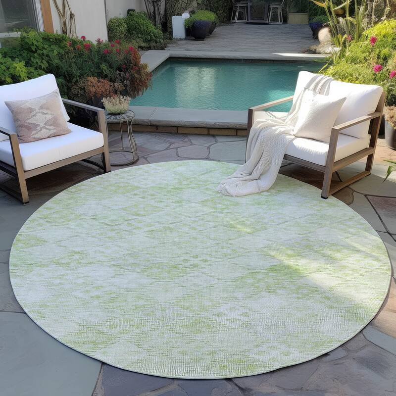 Machine Washable Indoor/ Outdoor Boho Modern Chantille Rug