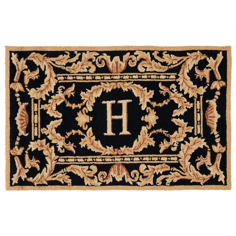 SAFAVIEH Handmade Monogram Kyousuke Casual Rug - 2' 6" x 4' - Black - H