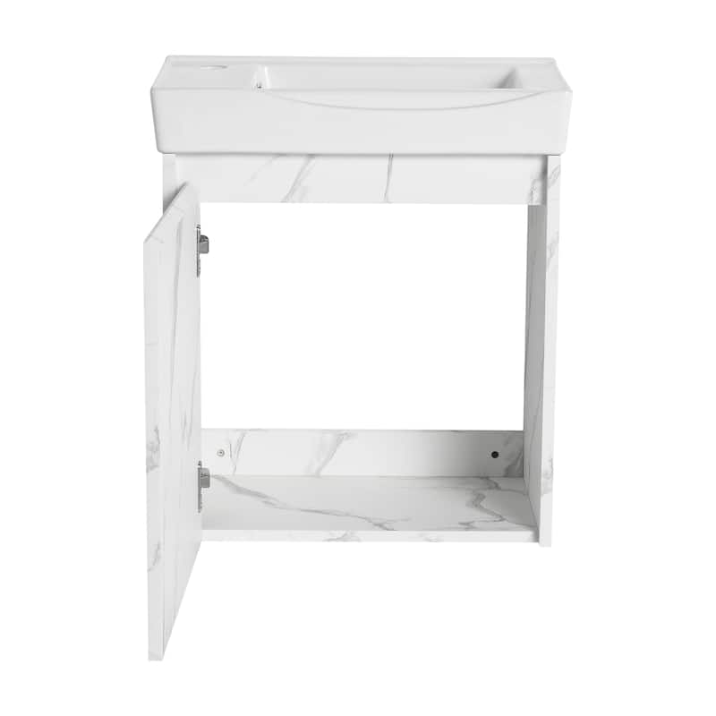 BNK 16"/20"/24"/30"/36" Single Sink Bathroom Vanity with Soft Close Door and Shelf