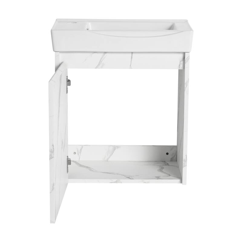 Beingnext 16''/20''/24"/30"/36" Bathroom Vanity with Sink, Floating Bathroom Vanity with Soft Close Door