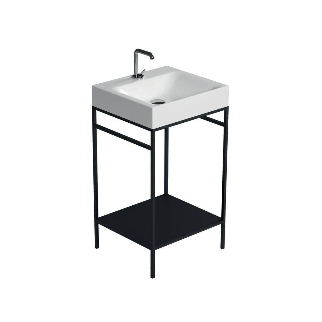 WS Bath Collections 3530+9240.31 Cento 19-11/16" Rectangular Metal and