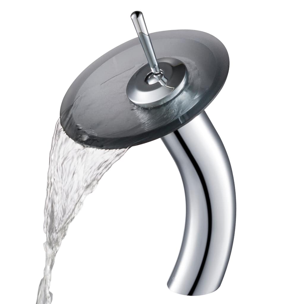 Kraus Waterfall Single Hole Vessel Bathroom Faucet