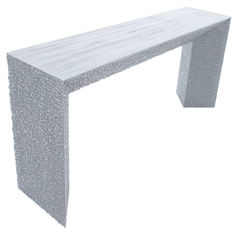 Cordilia 51-inch Rectangular Coffee Table with Textured Sides and Belly, Black Pine