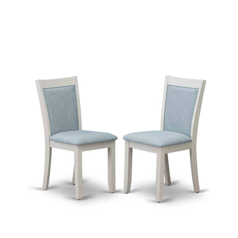 HomeStock 7-Piece Wire Brushed Linen White Finish Solid Wood Top Dining Table with 6 Chairs