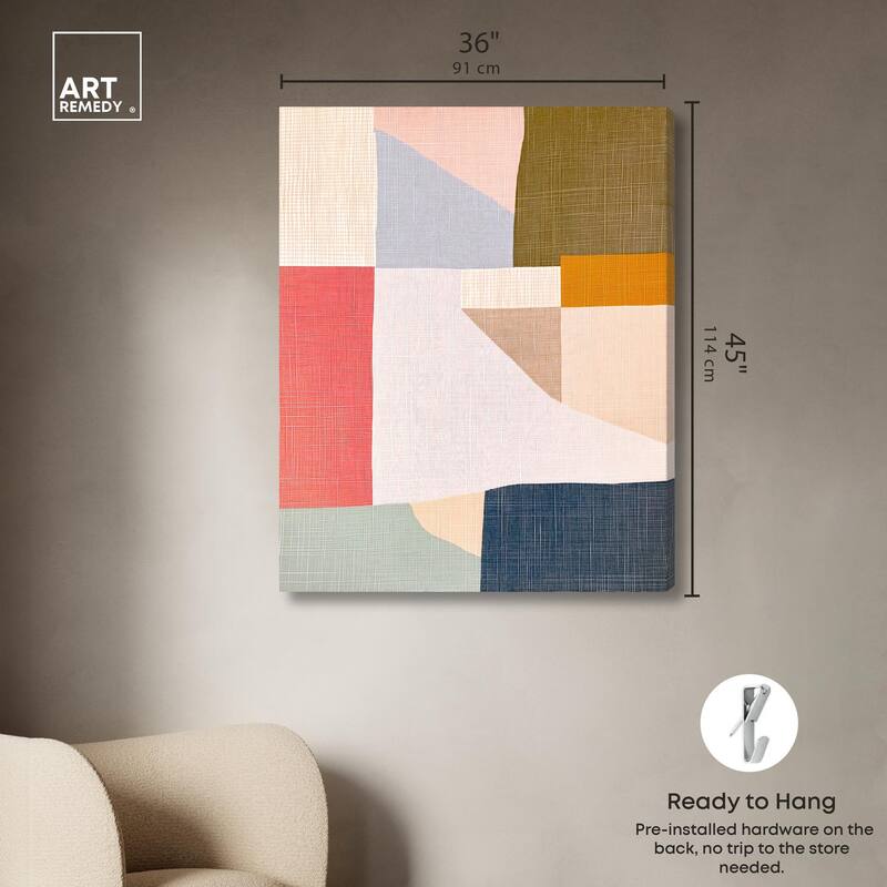 Planar Patchwork II Canvas by Art Remedy, Gallery Wrapped