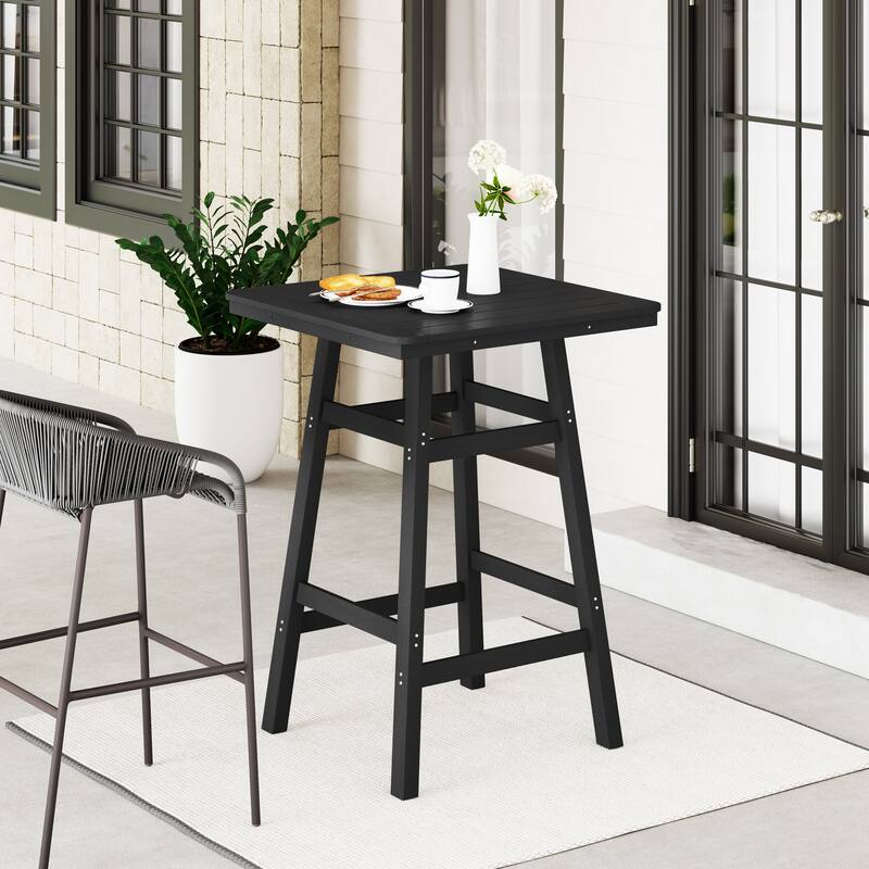 Laguna Hdpe All Weather Outdoor Patio 30" Square Bar Table