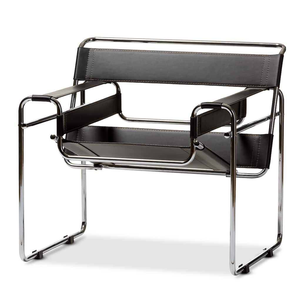Strick & Bolton Saunders Black Accent Chair