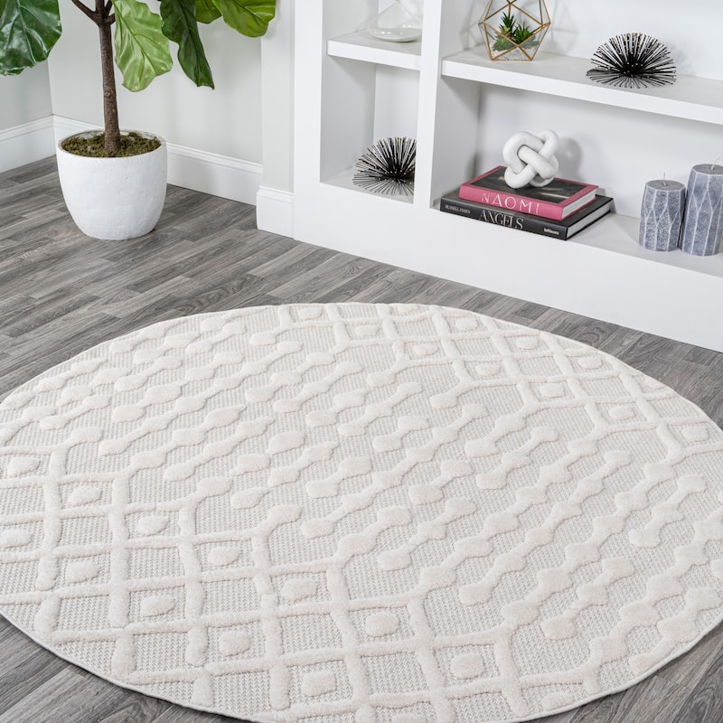 JONATHAN Y Portmany Moroccan Diamond Indoor/Outdoor Area Rug