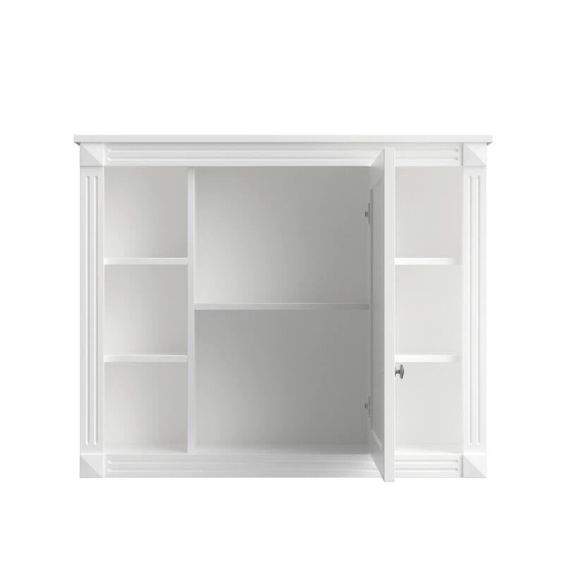 35'' x 28'' Wall Mounted Bathroom Storage Cabinet with Mirror