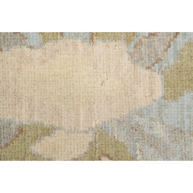 Hand Knotted Oriental 100% Wool Carpet Transitional All-Over Greys & Charcoal Oushak Area Rug - 9' 11'' X 8' 0''