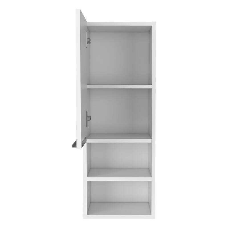 Medicine Cabinet with Single Door, Two Interior Shelves, and Two External Shelves