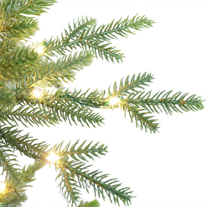 Puleo International 6.5 ft. Pre-Lit Alberta Artificial Spruce Tree