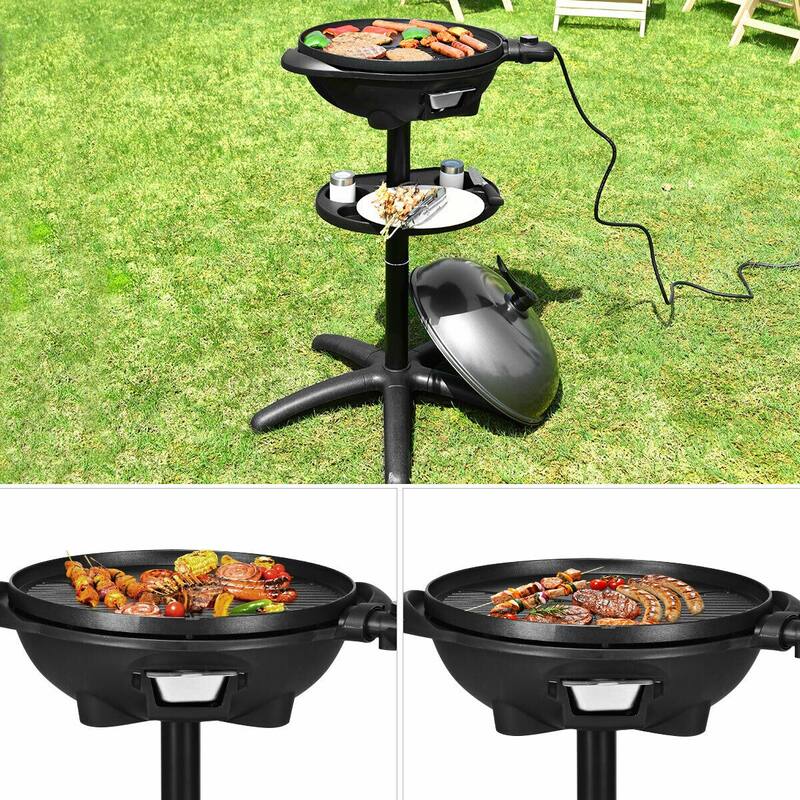 Costway Electric BBQ Grill 1350W Non-stick 4 Temperature Setting