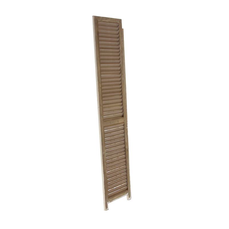 Cream Fir Farmhouse Room Divider Screen 71 x 48 x 1