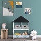 preview thumbnail 3 of 20, Children's Multi-Functional House Bookcase Toy Storage Bin Floor Cabinet with Blackboard