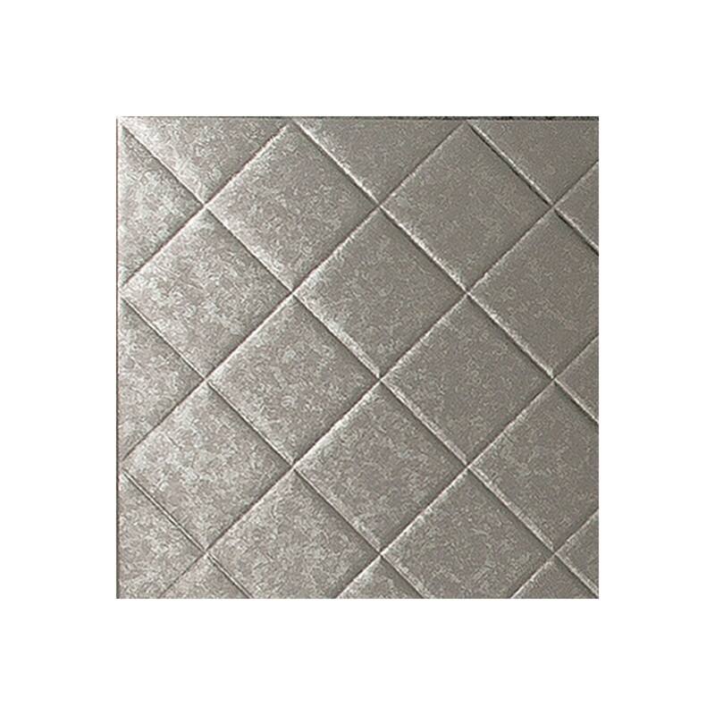 FASÄDE Quilted 4-foot x 8-foot PVC Wall Panel in Galvanized Steel - Sample