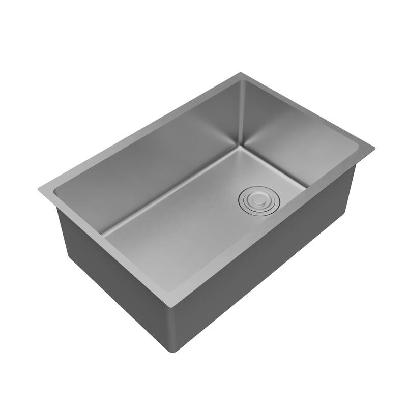 Karran Fusion Undermount 27-in x 18-in Stainless Steel Single Bowl Workstation Kitchen Sink