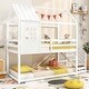 preview thumbnail 2 of 8, Costway Twin House Bunk Bed with Stairs Roof Rails & Window