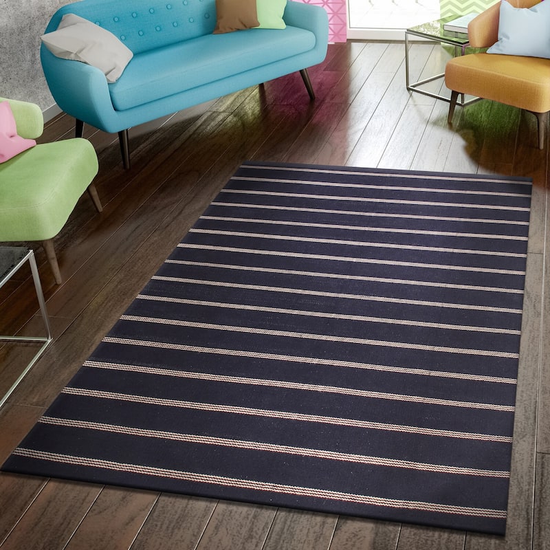 Sevita Striped Jute Area Rug