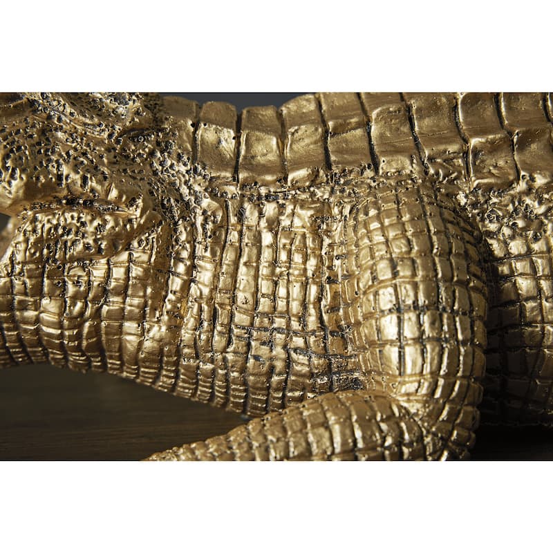 Signature Design by Ashley Lauretman Antique Gold Finish Sculpture - 22.88" W x 10.5" D x 6" H