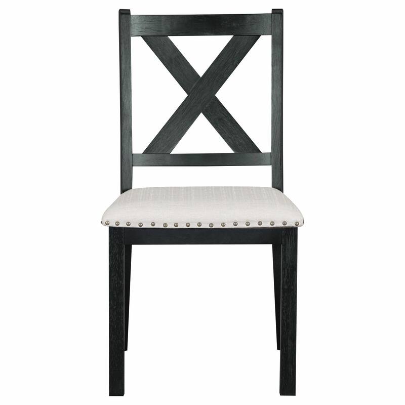 Farmhouse 82-inch 6-Piece Extendable Dining Table with Footrest, 4 Upholstered Dining Chairs and Dining Bench
