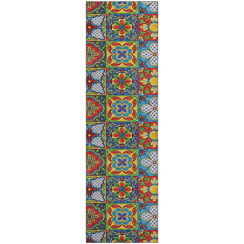 Premium Washable Super Soft Boho Mosaic Mayfield Rug