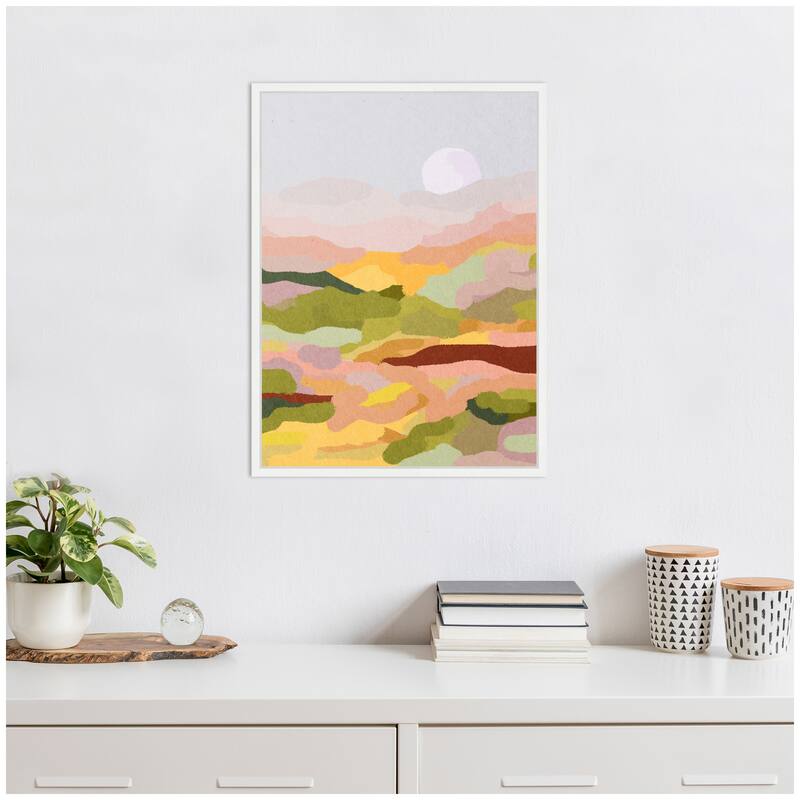 Kate and Laurel Sylvie Beautiful Landscape Framed Canvas by July Art Prints