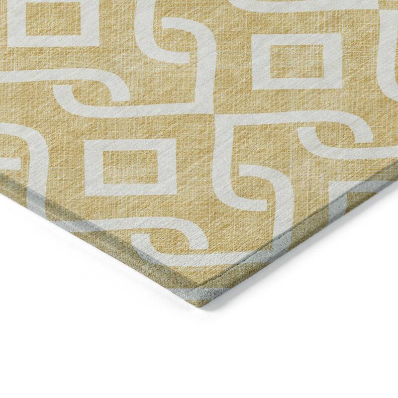 HomeRoots Geometric Transitional Rectangle Outdoor Rug