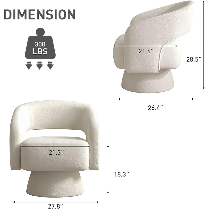 Swivel Barrel Chair,Velvet Accent Armchair 360 Degree Swivel Club Chair Vanity Chair for Living Room Bedroom Reception Room