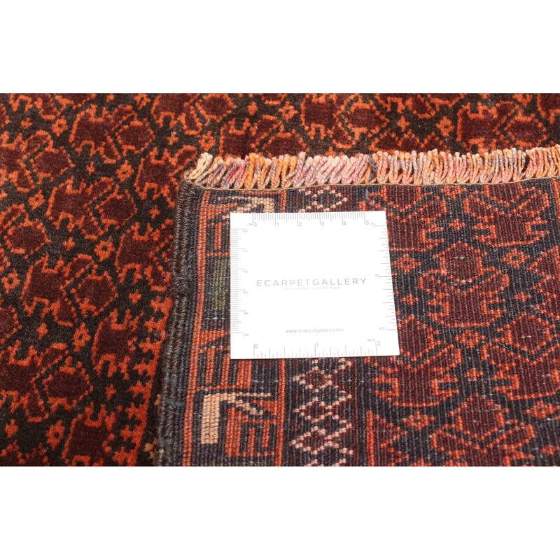 ECARPETGALLERY Hand-knotted Teimani Dark Brown Wool Rug - 3'1 x 4'2