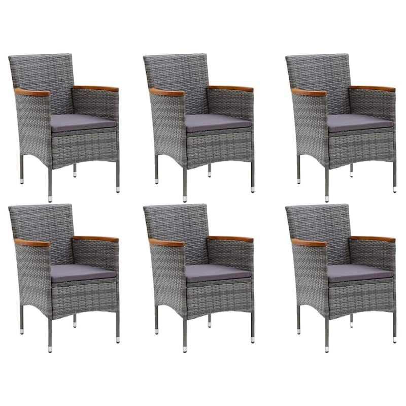 vidaXL Patio Dining Set 7 Piece Garden Outdoor Table and Chair Multi Colors