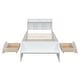 preview thumbnail 10 of 12, 2 Drawer Platform Bed Hidden Storage Drawers Bed Frame Wood Slat Support with Shelf Headboard Footboard, Twin - Dark Green