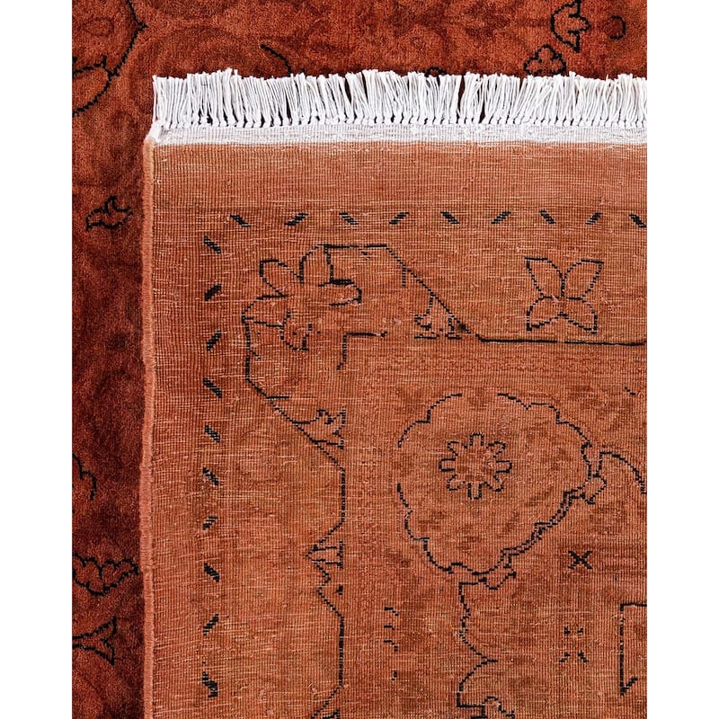 Overdyed, One-of-a-Kind Hand-Knotted Area Rug - Pink - 9' 2" x 12' 3"
